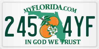 FL license plate 2454YF