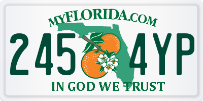 FL license plate 2454YP