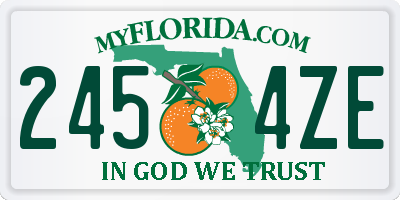 FL license plate 2454ZE