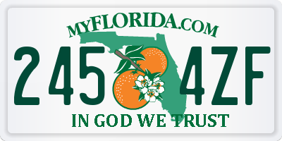 FL license plate 2454ZF