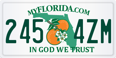 FL license plate 2454ZM