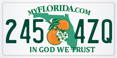 FL license plate 2454ZQ