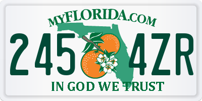 FL license plate 2454ZR