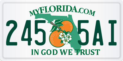 FL license plate 2455AI