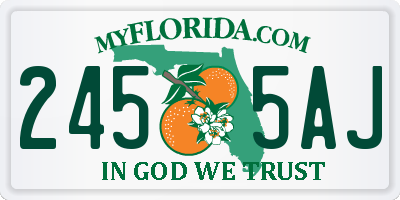 FL license plate 2455AJ
