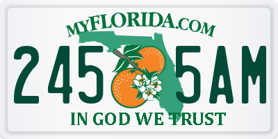 FL license plate 2455AM