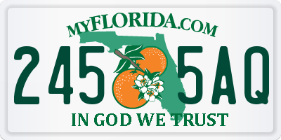 FL license plate 2455AQ