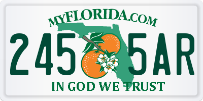 FL license plate 2455AR