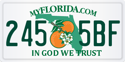 FL license plate 2455BF