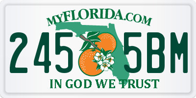 FL license plate 2455BM