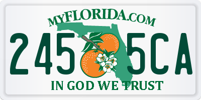 FL license plate 2455CA
