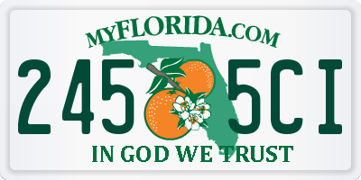 FL license plate 2455CI