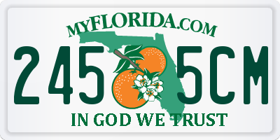 FL license plate 2455CM