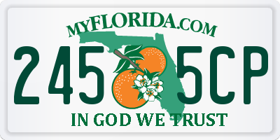FL license plate 2455CP