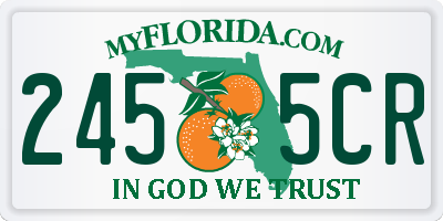FL license plate 2455CR