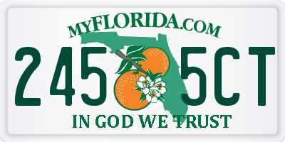 FL license plate 2455CT