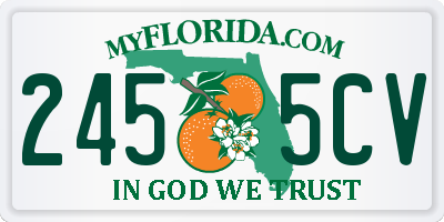 FL license plate 2455CV