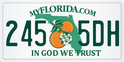 FL license plate 2455DH