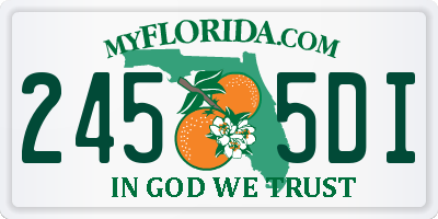 FL license plate 2455DI