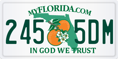 FL license plate 2455DM