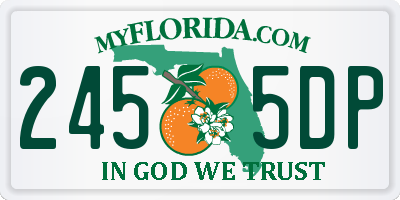 FL license plate 2455DP
