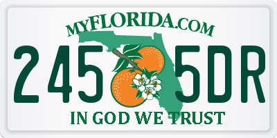 FL license plate 2455DR