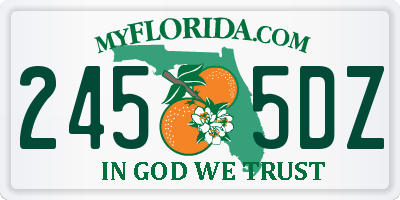FL license plate 2455DZ