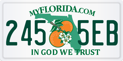 FL license plate 2455EB