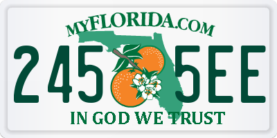 FL license plate 2455EE