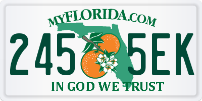 FL license plate 2455EK