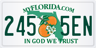 FL license plate 2455EN