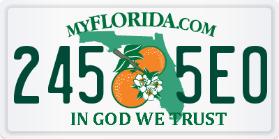 FL license plate 2455EO
