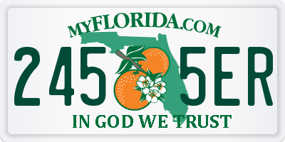FL license plate 2455ER