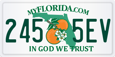 FL license plate 2455EV