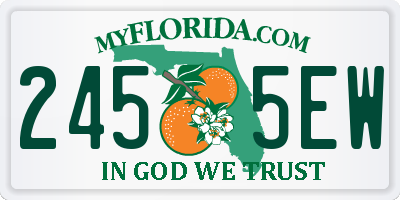 FL license plate 2455EW