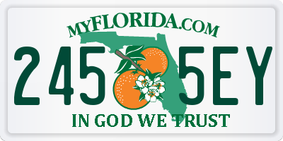FL license plate 2455EY