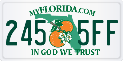 FL license plate 2455FF