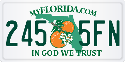 FL license plate 2455FN