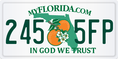 FL license plate 2455FP
