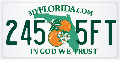 FL license plate 2455FT