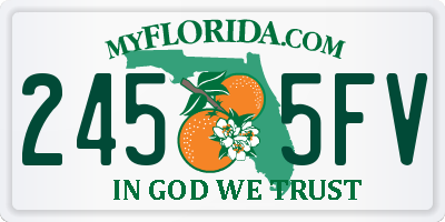 FL license plate 2455FV
