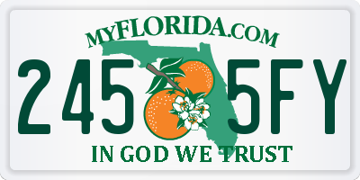 FL license plate 2455FY