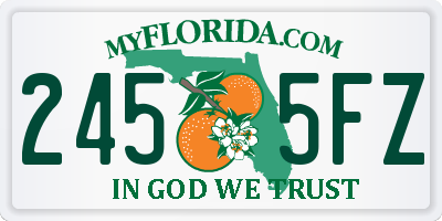 FL license plate 2455FZ