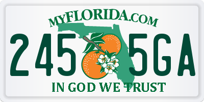 FL license plate 2455GA