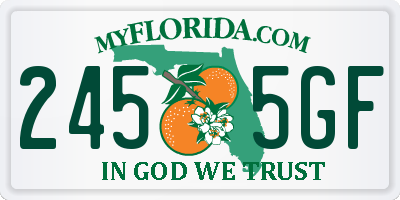 FL license plate 2455GF