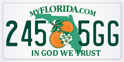 FL license plate 2455GG