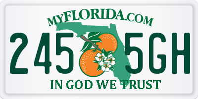 FL license plate 2455GH