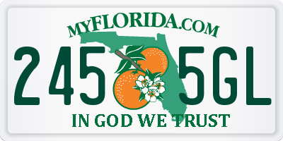 FL license plate 2455GL