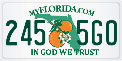 FL license plate 2455GO