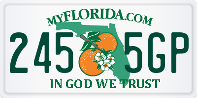 FL license plate 2455GP